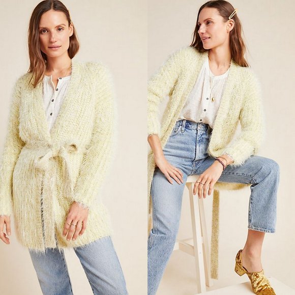 NWT Anthropologie Larkin Shimmer Cardigan Rayon - Picture 1 of 5